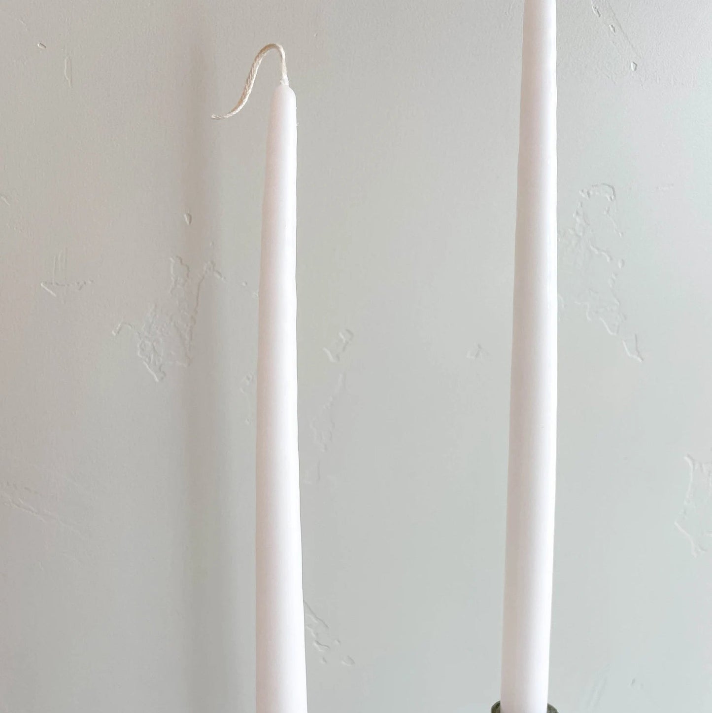 White Hand-Dipped Taper Candles - 15" Unscented - Box of 12