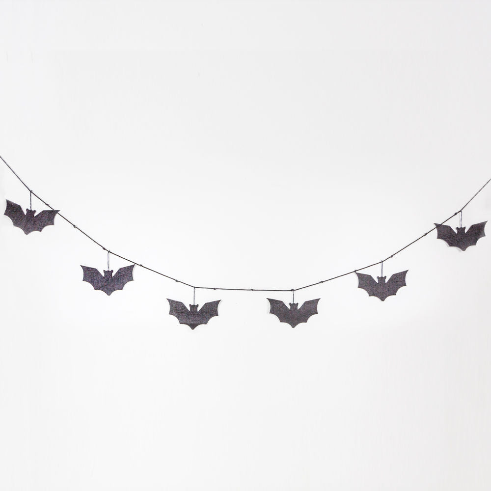 Black Wood Bat Garland