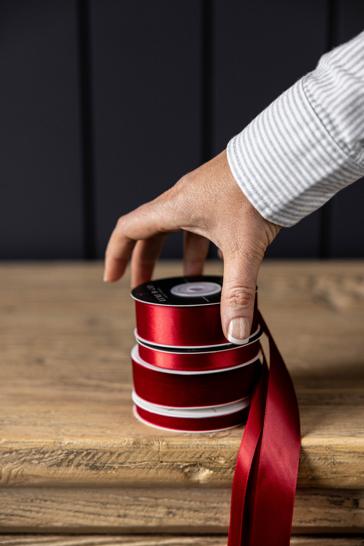 Garnet Red Velvet Ribbon in Two Sizes
