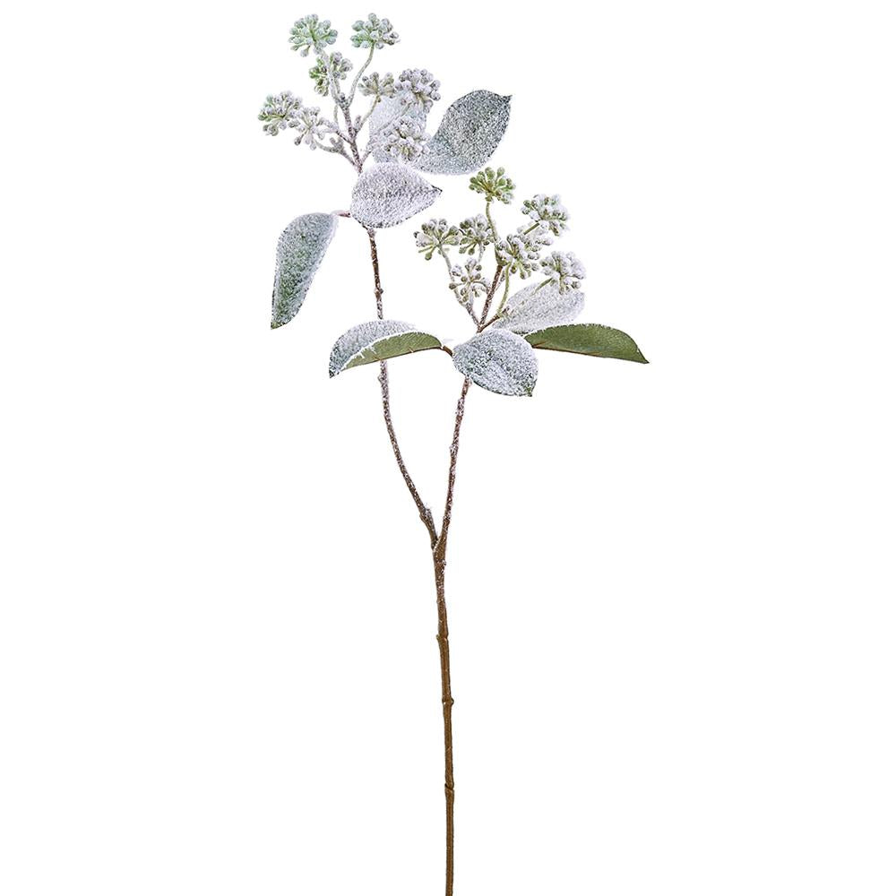 28" Snowed Seed Spray Green