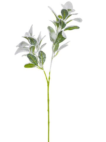 28" Snowed Lamb's Ear Spray Green Ice