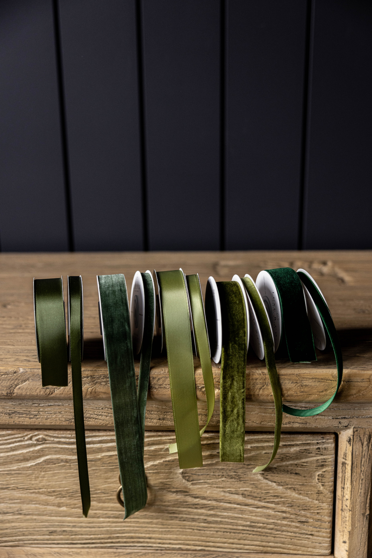Satin Ribbon in Forest Green - Two Sizes