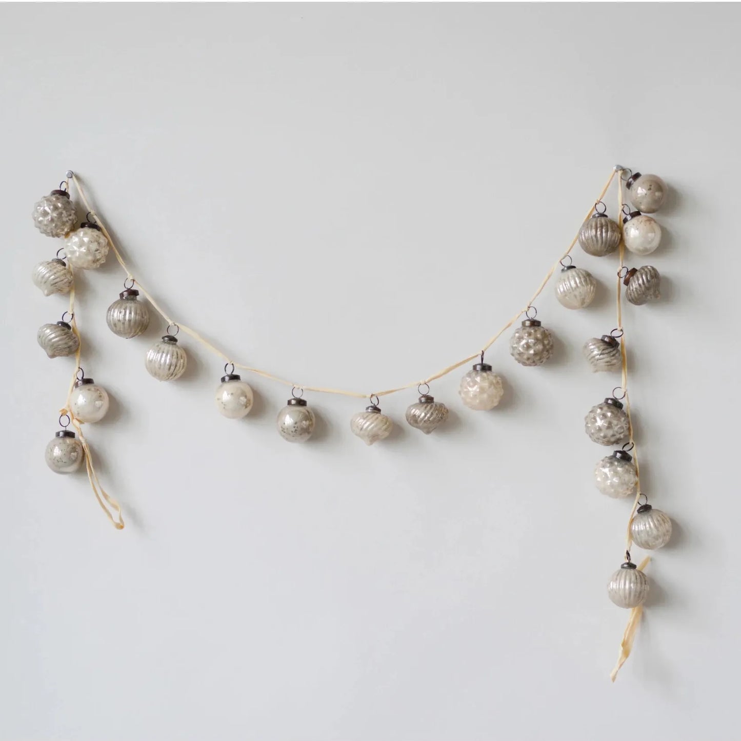 Embossed Mercury Glass Ornament 72" Garland
