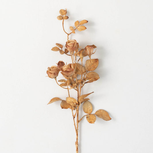 27" LIGHT BROWN MULTI-BLOOM ROSE SPRAY