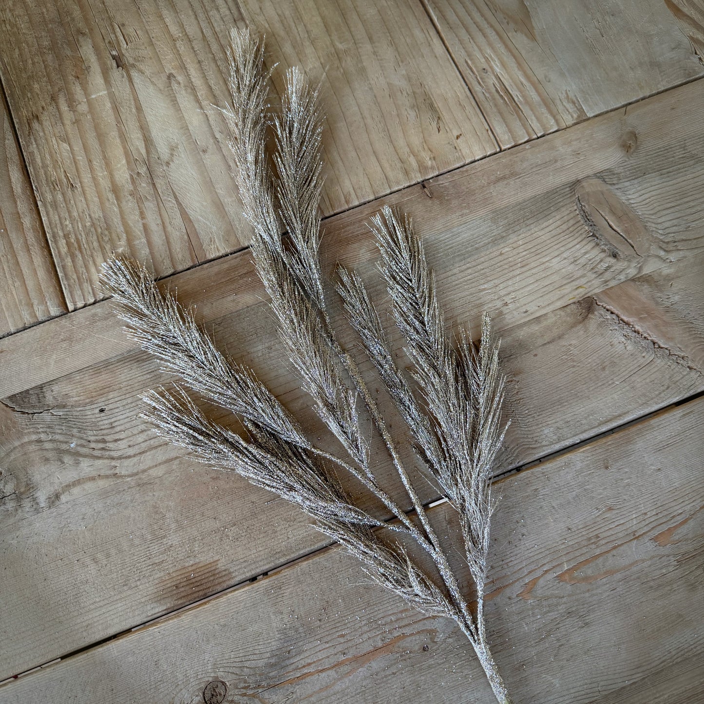 33" Gold Glitter Frond