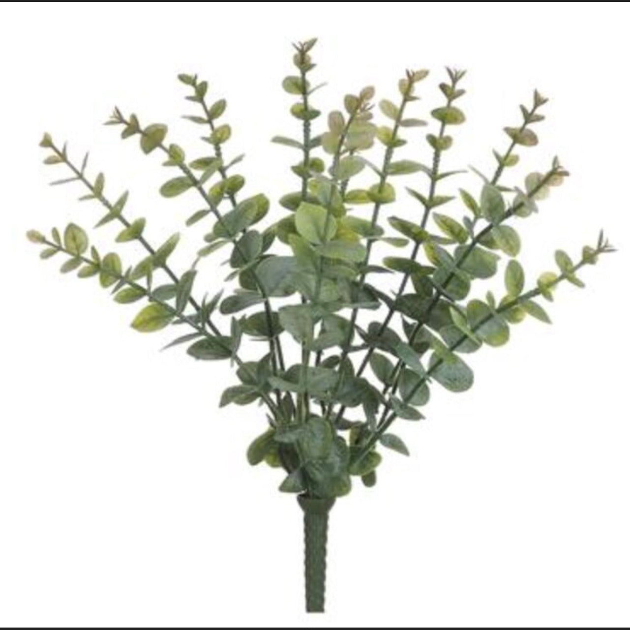 Green & Gray Soft Eucalyptus Bush 15" - 12 Stems Artificial Greenery