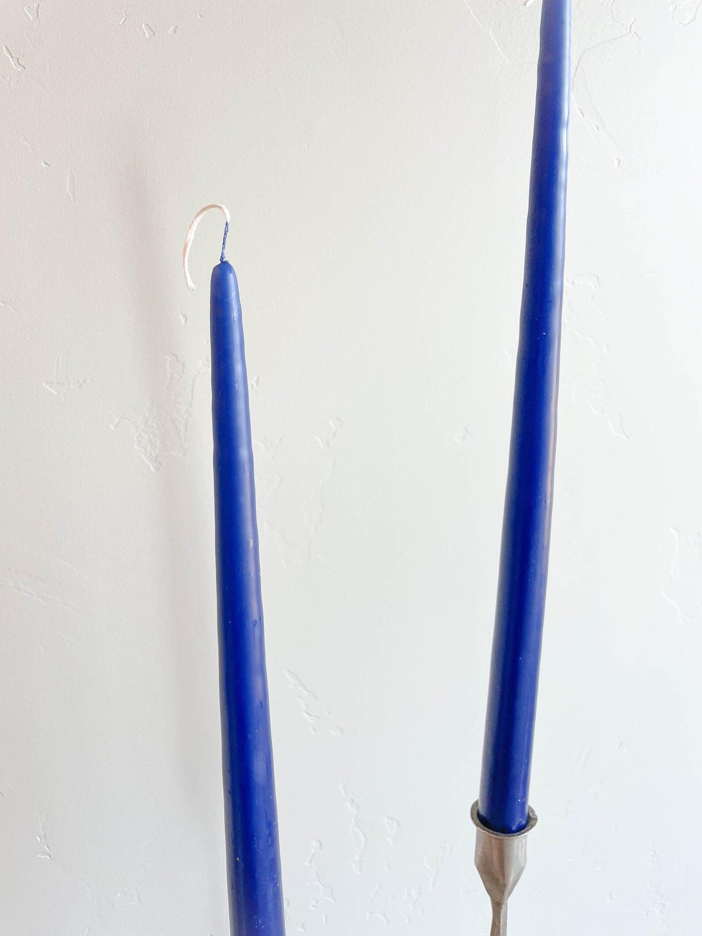 Navy Blue 15" Hand-Dipped Tapered Candle - Box of 12 - Unscented