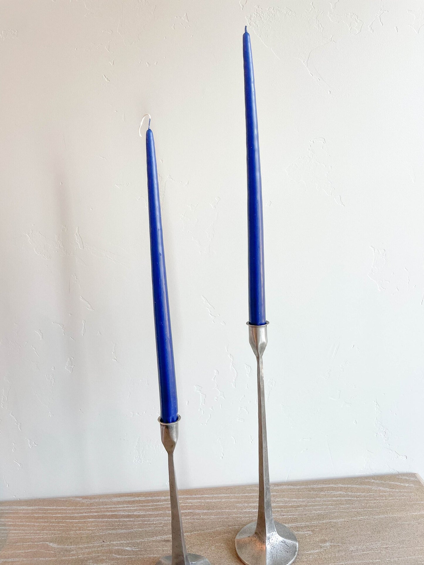 Navy Blue 15" Hand-Dipped Tapered Candle - Box of 12 - Unscented
