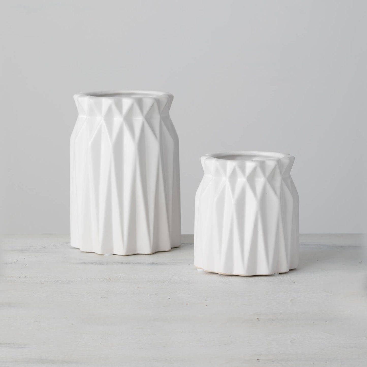 Origami Geometric Vases - Set of Two