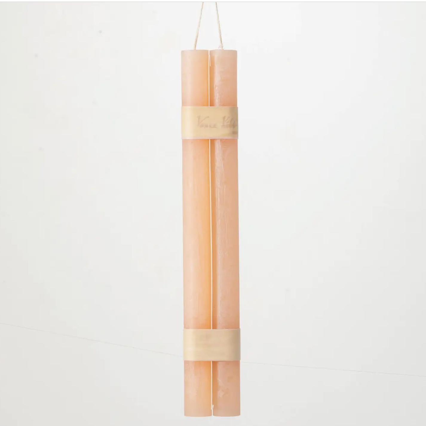 PINK SAND HANGING TAPER CANDLES SET OF 2