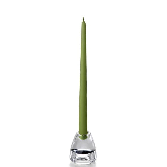 green tea colored taper candle