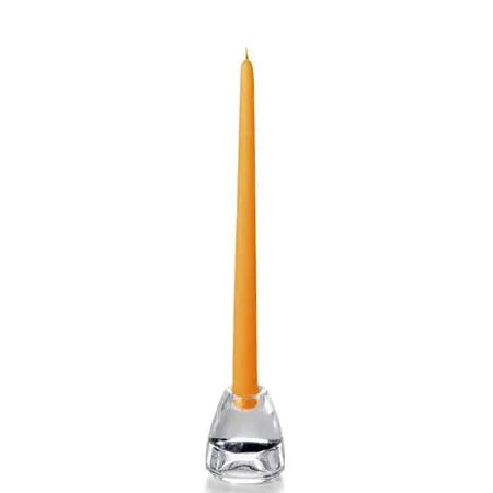 Harvest Gold Hand-Dipped Tapered Candle - Box of 12 - Unscented