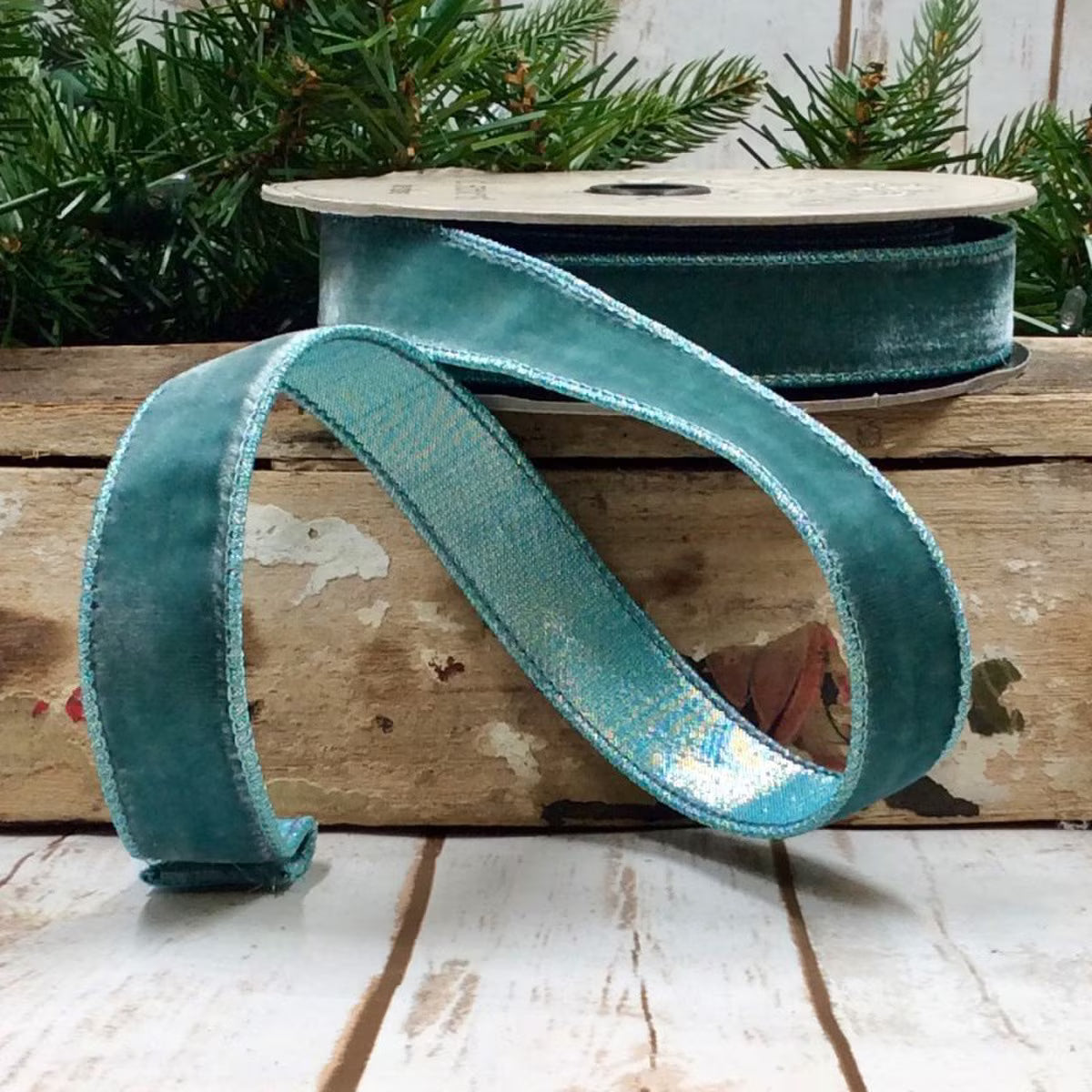 Velvet Ribbon - Blue | 1" Width | 10 Yard Roll