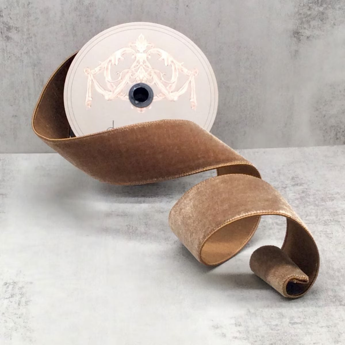 Velvet Ribbon - Brown | 2.5" Width | 10 Yard Roll