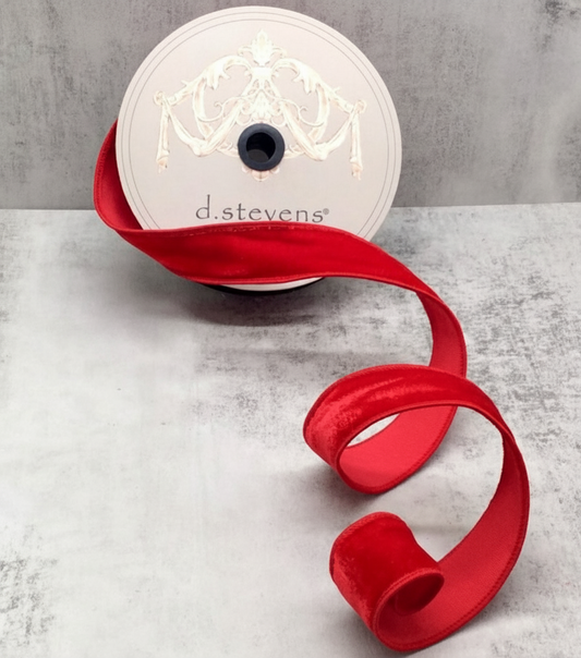 1.5 yard x 1 yard red velvet christmas ribbon