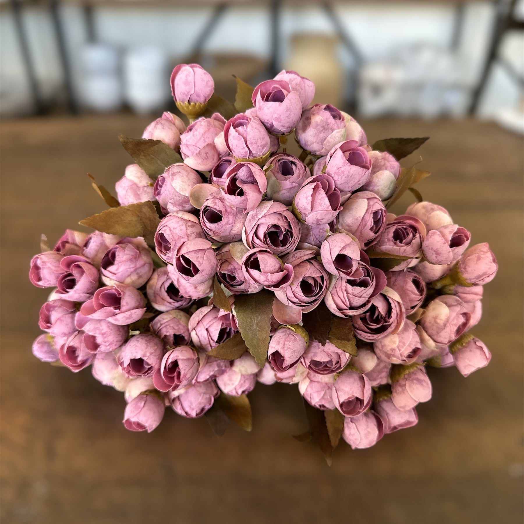 10.5 Inch Light Purple Mini Ranunculus Bud Bundle (5 Stem)