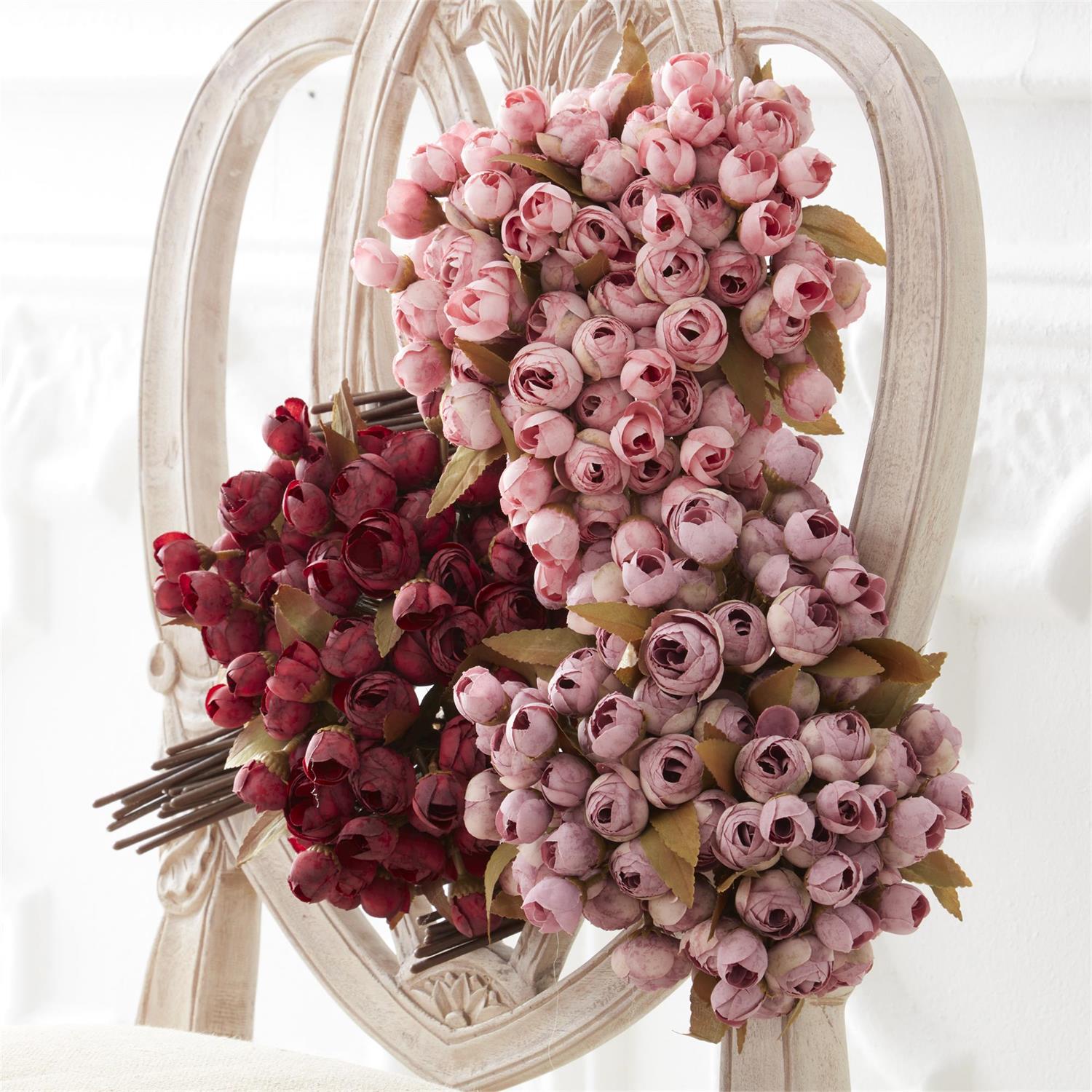 10.5 Inch Mini Ranunculus Bud Bundle (5 Stem) - 3 Colors