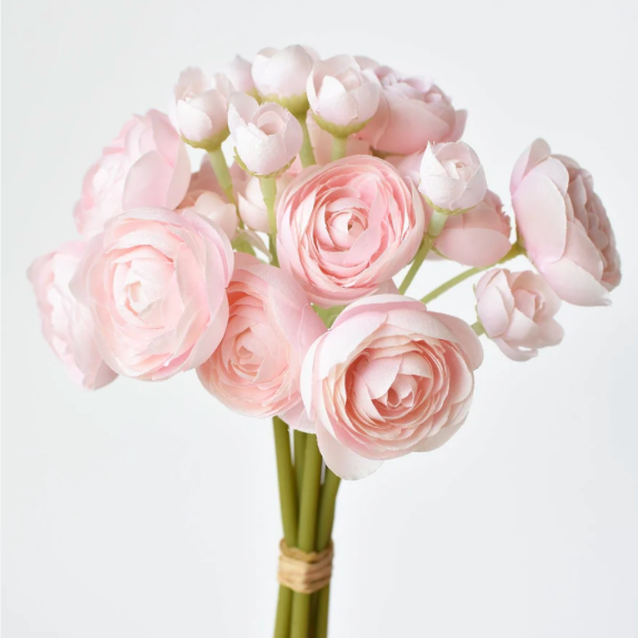 10" Mini Pink Ranunculus Bundle