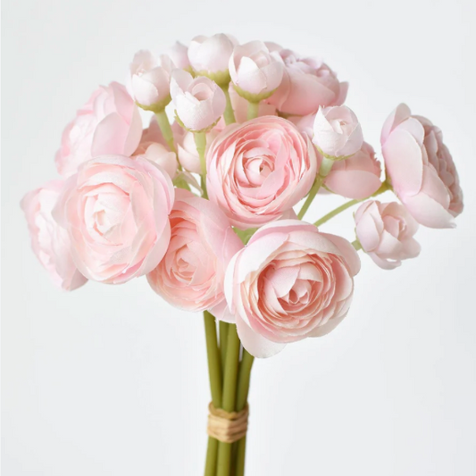 10" Mini Pink Ranunculus Bundle