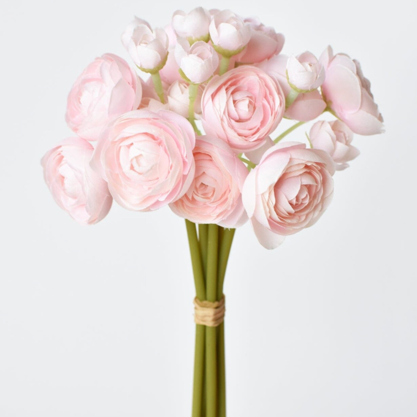 10" Mini Pink Ranunculus Bundle