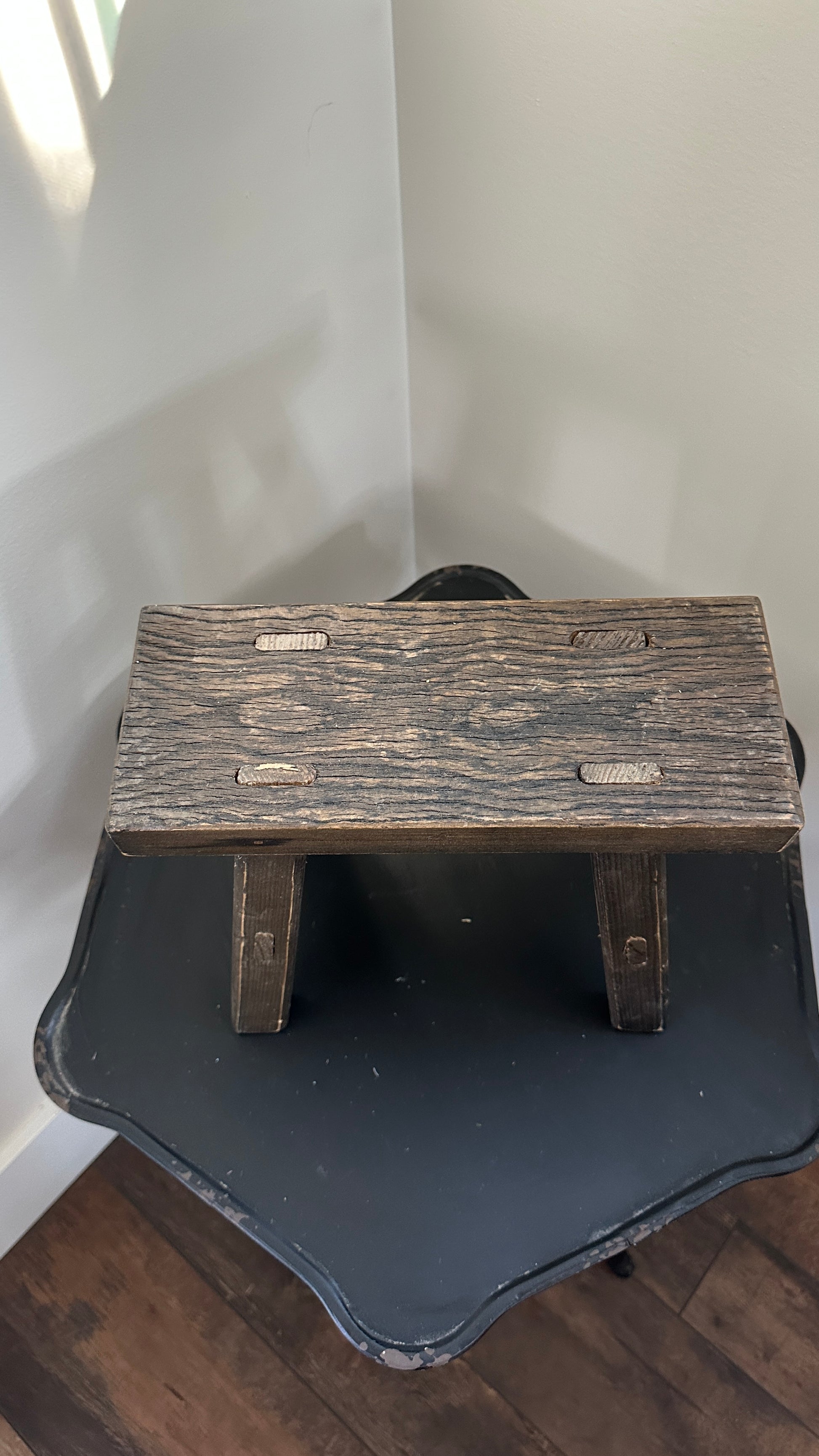 10" Rustic Handmade Mini Stool
