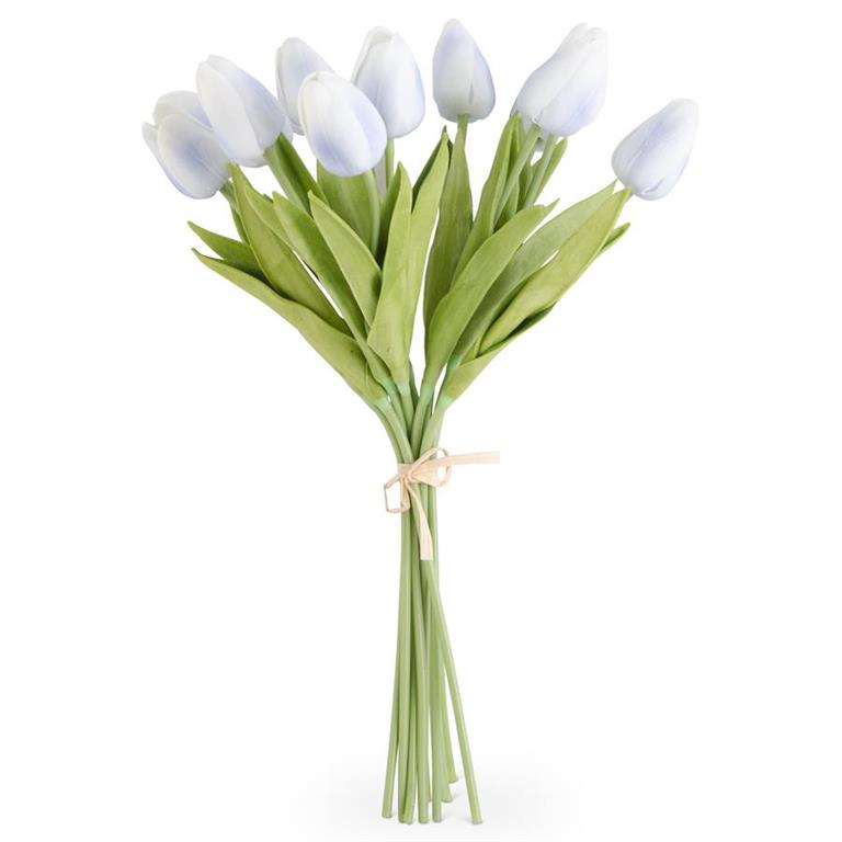 13" Blue Real Touch Mini Tulip Bundle (12 Stems)