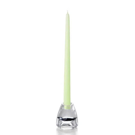 12" Hand-Dipped Taper Candles - Celery Green | Set of 12