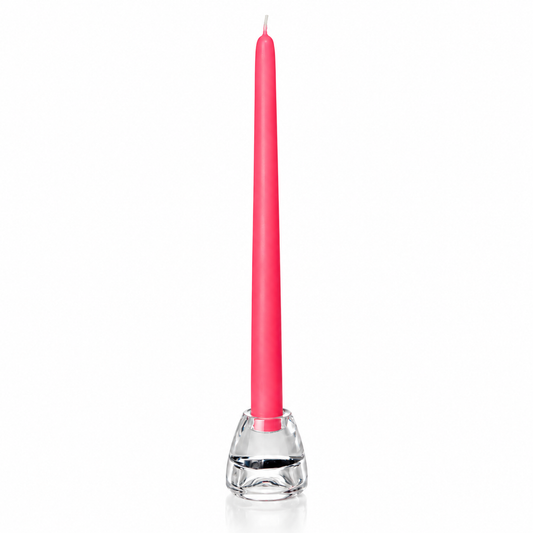 12" Hand-Dipped Taper Candles - Pink Lemonade | Set of 12