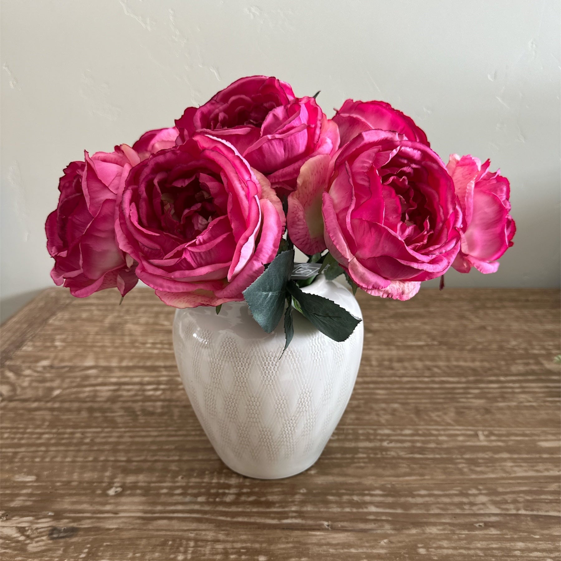 13" Rose Stem in Dark Pink