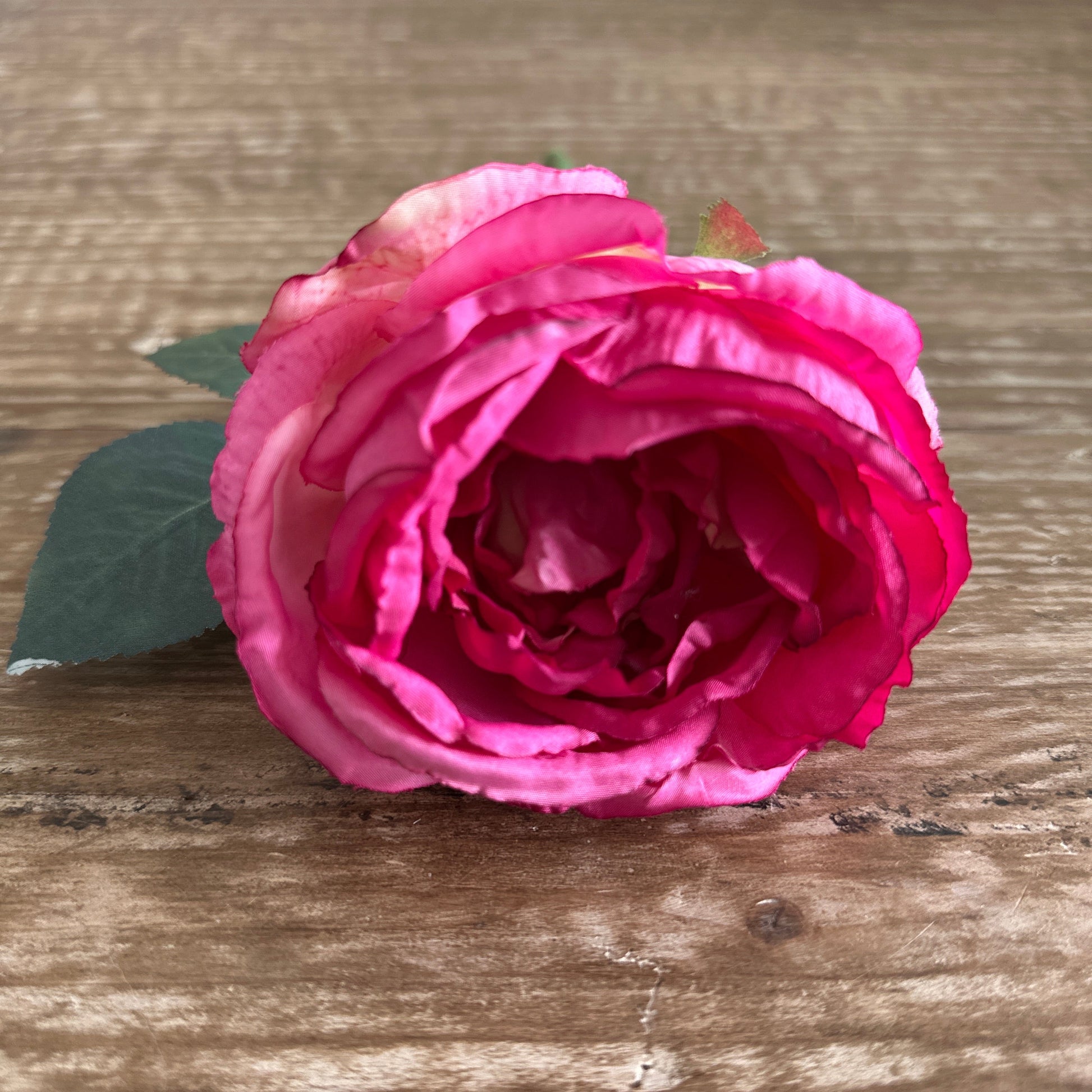 13" Rose Stem in Dark Pink