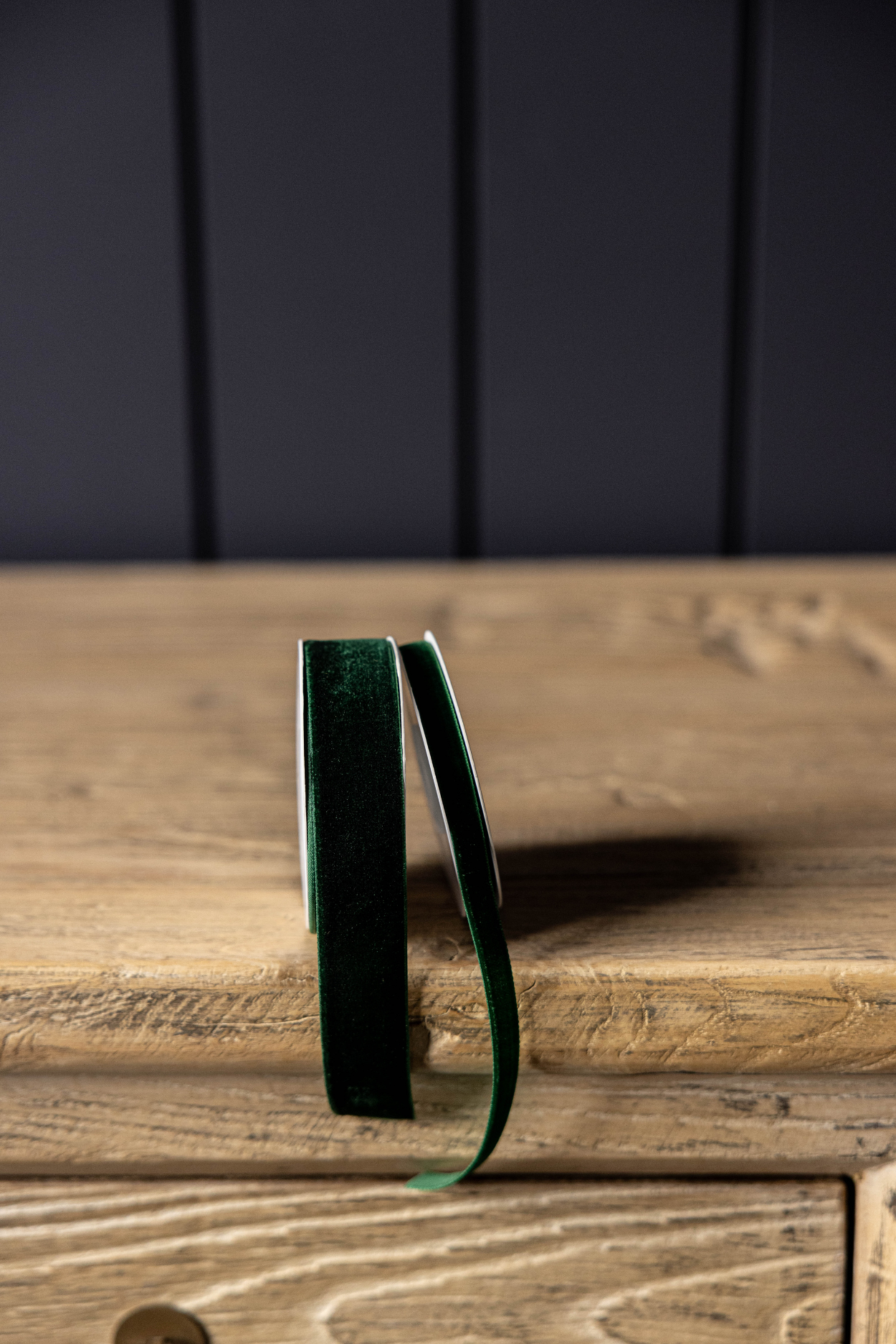 1/3" Velvet Ribbon in Emerald Green