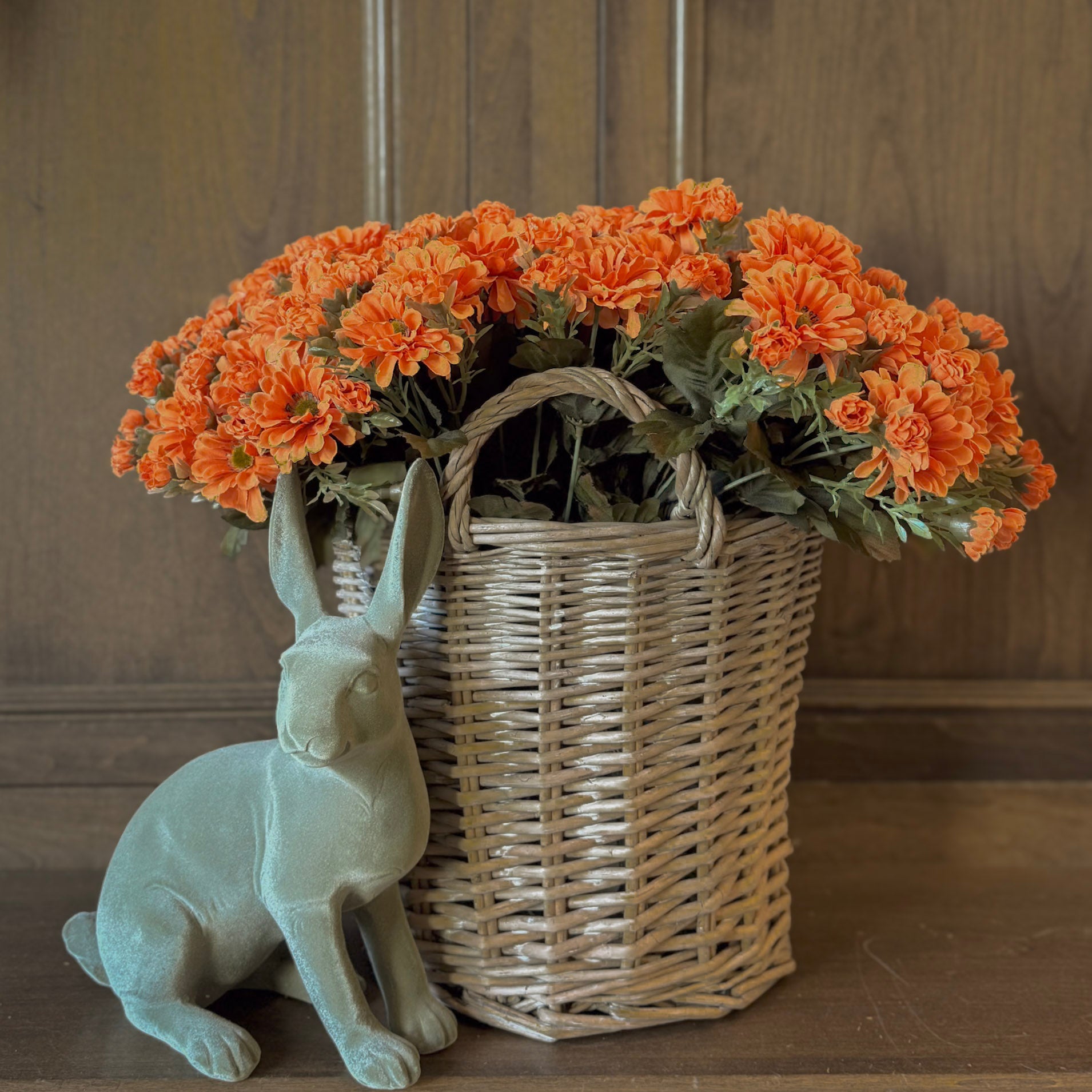 15" Orange Chrysanthemums