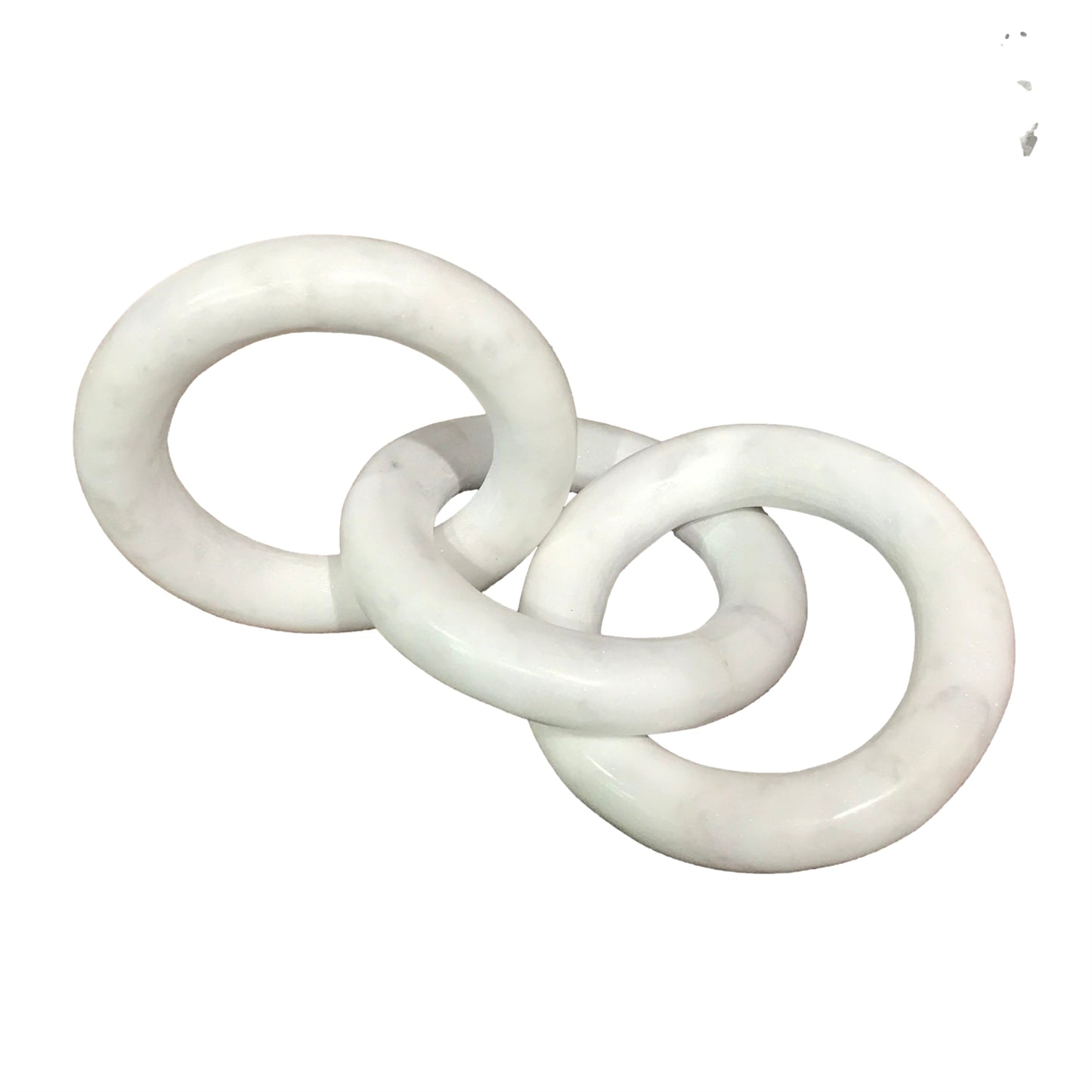 Marble 3 Link Round Chain-White