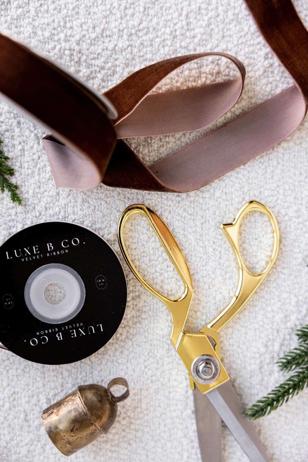 Ribbon Brown Velvet Christmas Decor Luxe B Co.