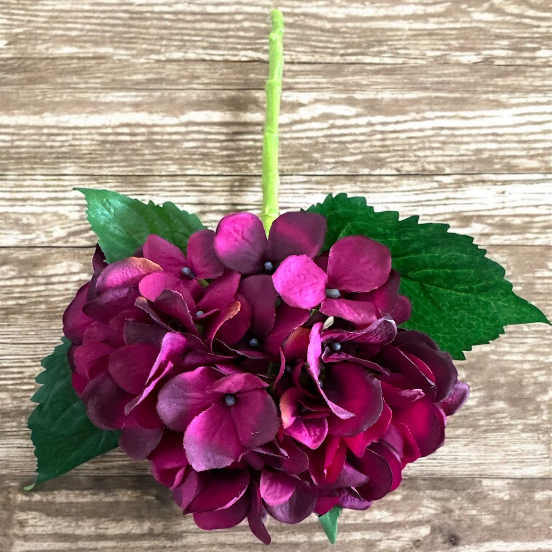 18" Hydrangea Stem in Eggplant