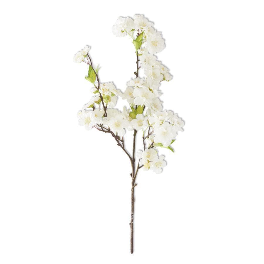 White Cherry Blossom Spray 19.5" - Artificial Sakura Branch