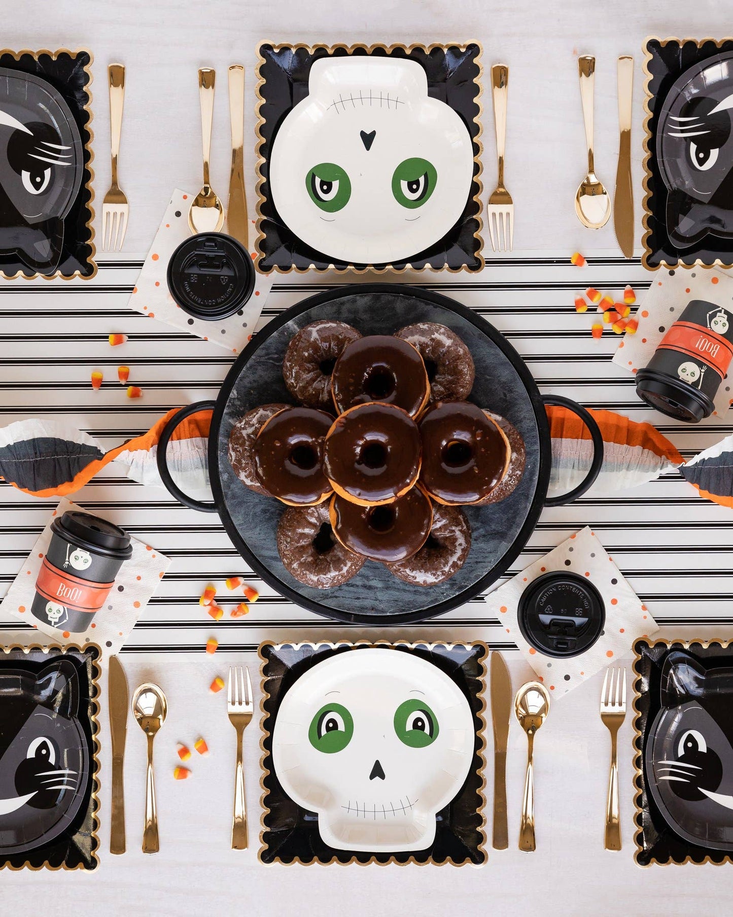 My Minds Eye - Cream with Black Stripe Paper Table Runner