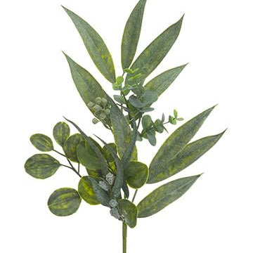 20" Eucalyptus Spray w/Seed  Green Two Tone