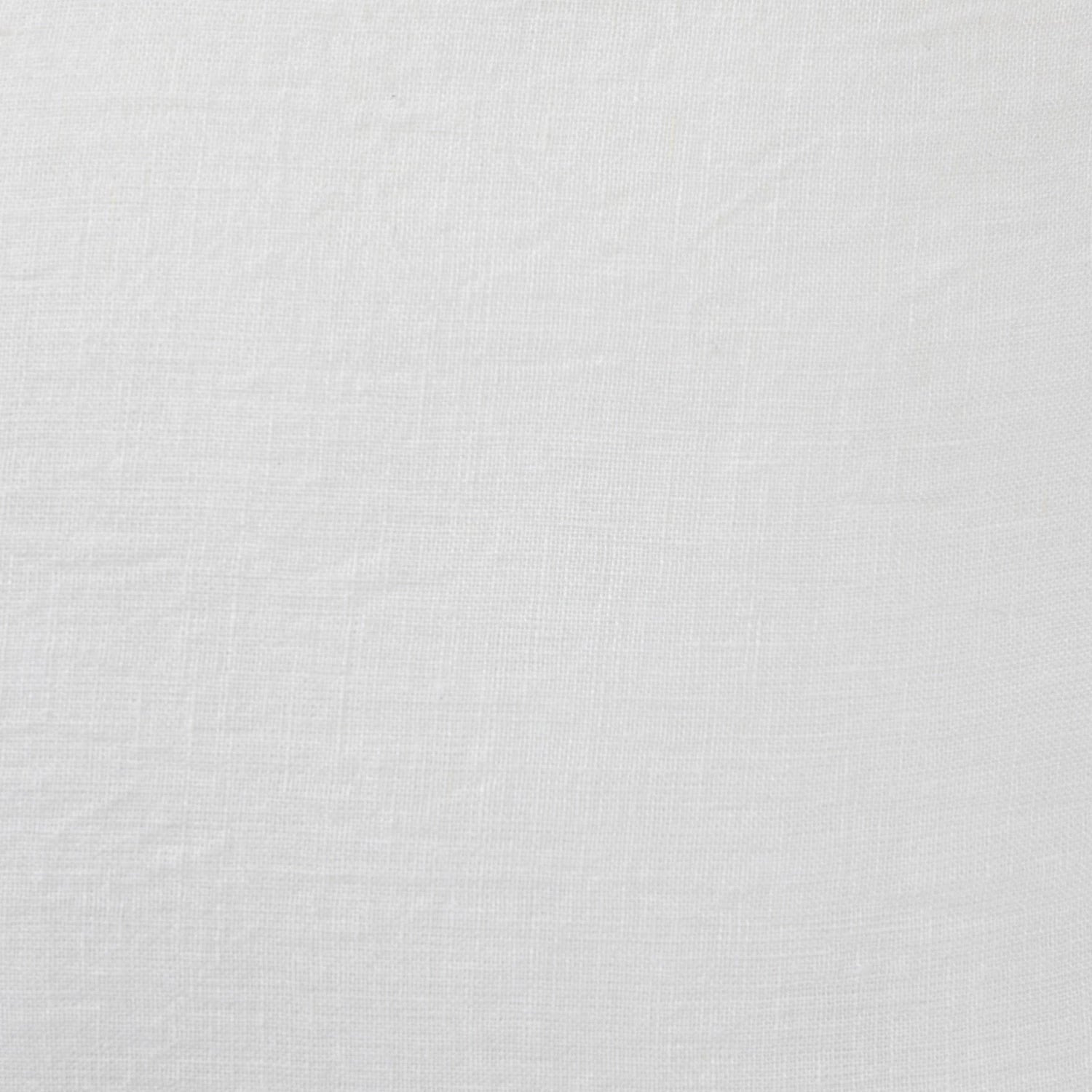 20" Square Stonewashed Linen Pillow in Ivory w/ Fringe