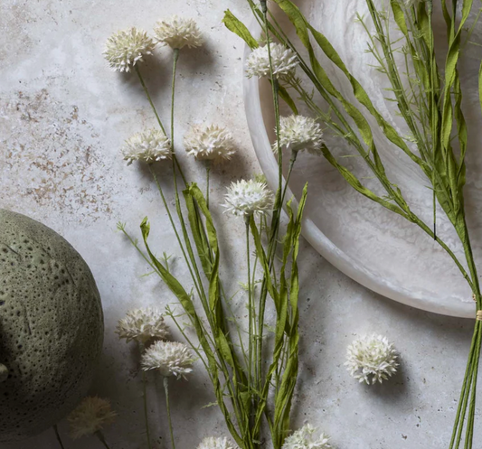 21" Artificial Melaleuca Cream Stem