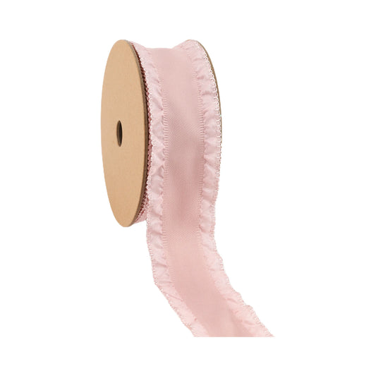 1 1/2" Ruffle Ribbon - Pink - 20 Yard Roll