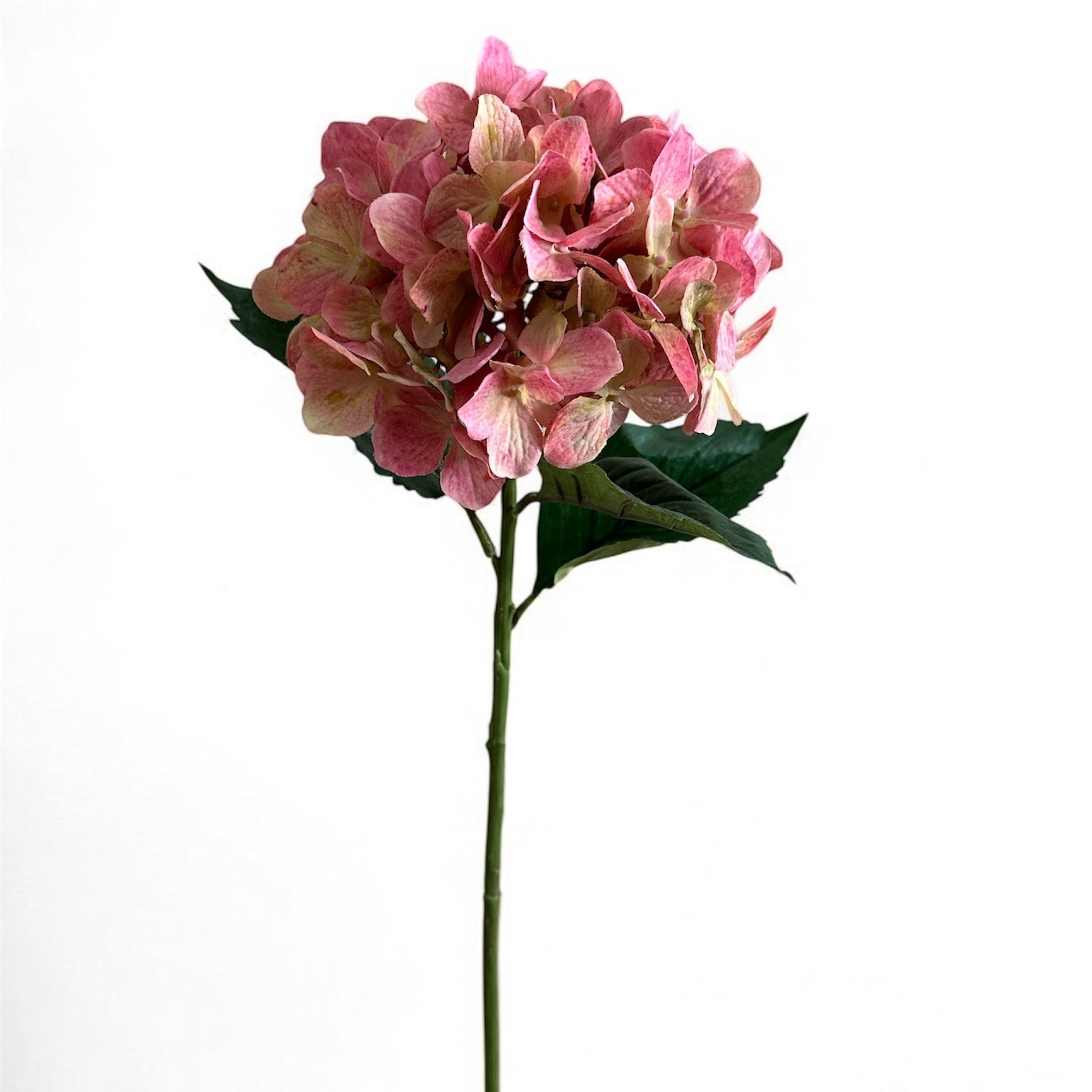 25" Light Pink and Green Artificial Hydrangea Spray