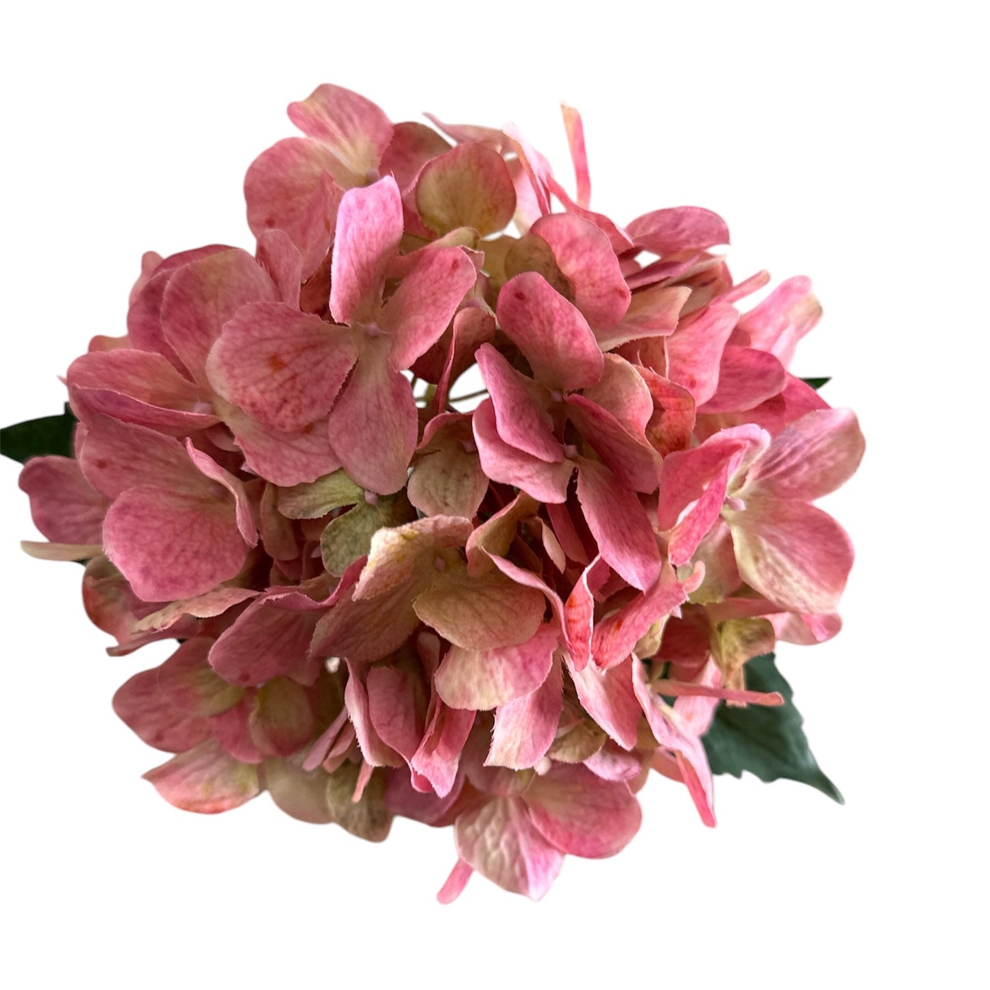 25" Light Pink and Green Artificial Hydrangea Spray