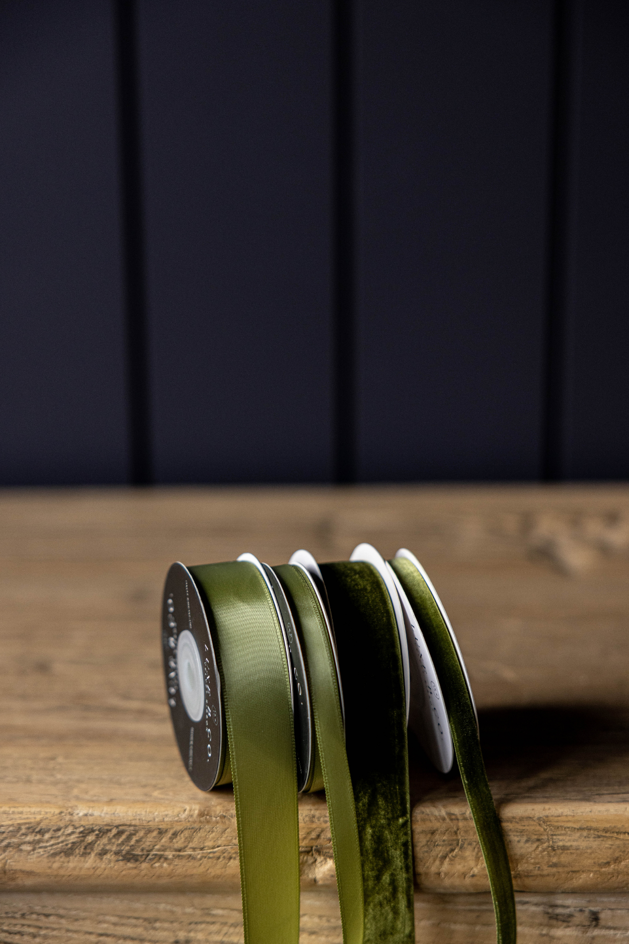 Ribbon Sage Satin Holiday Decor - 1/3"