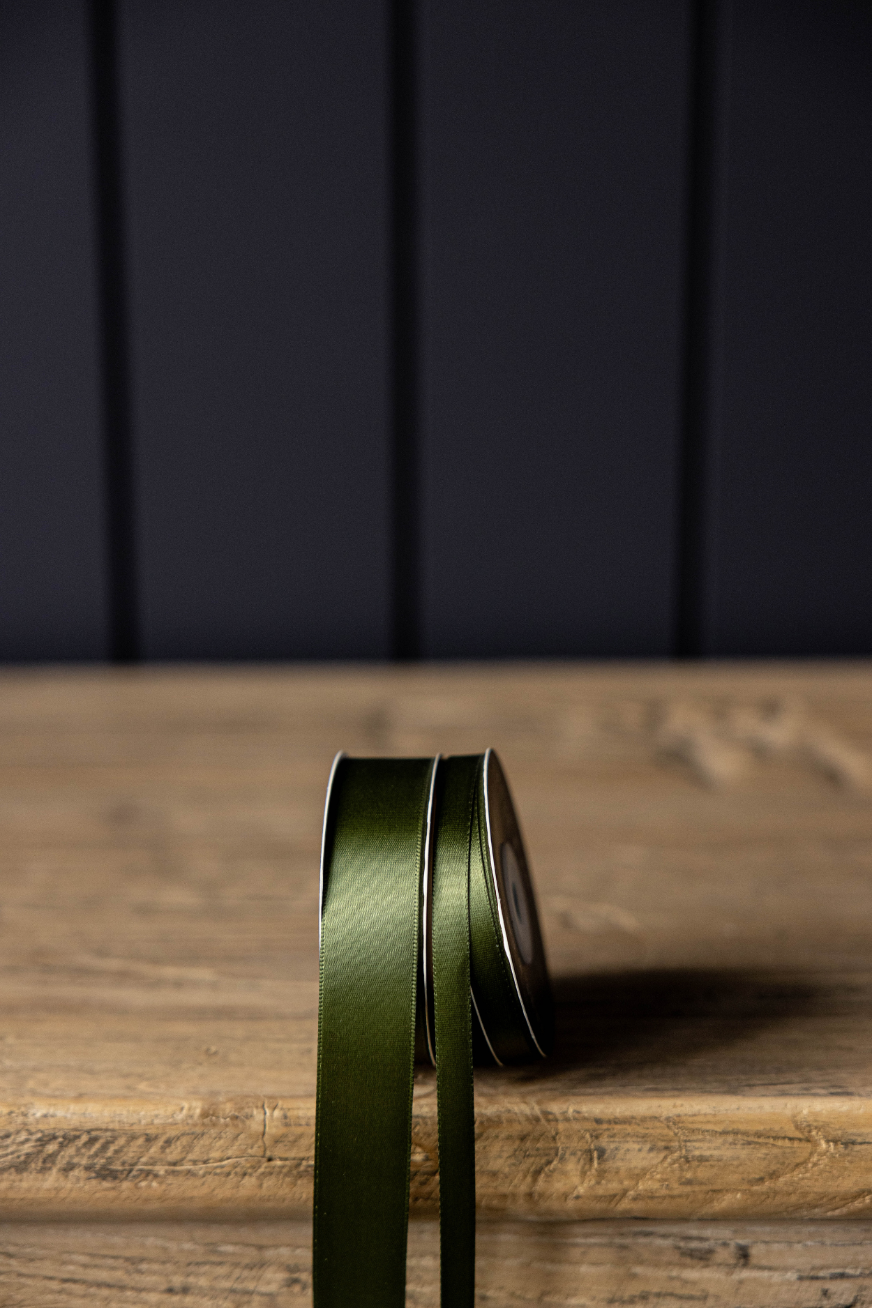 Satin Ribbon in Forest Green - Two Sizes