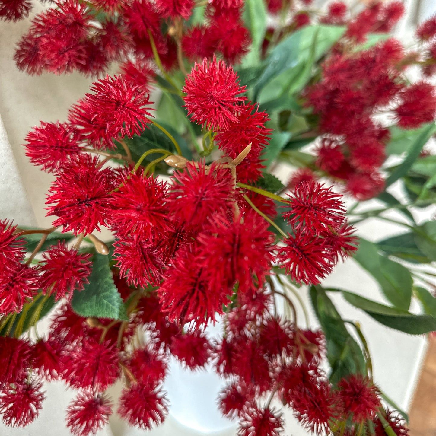 30 INCH RED Thistle Spray