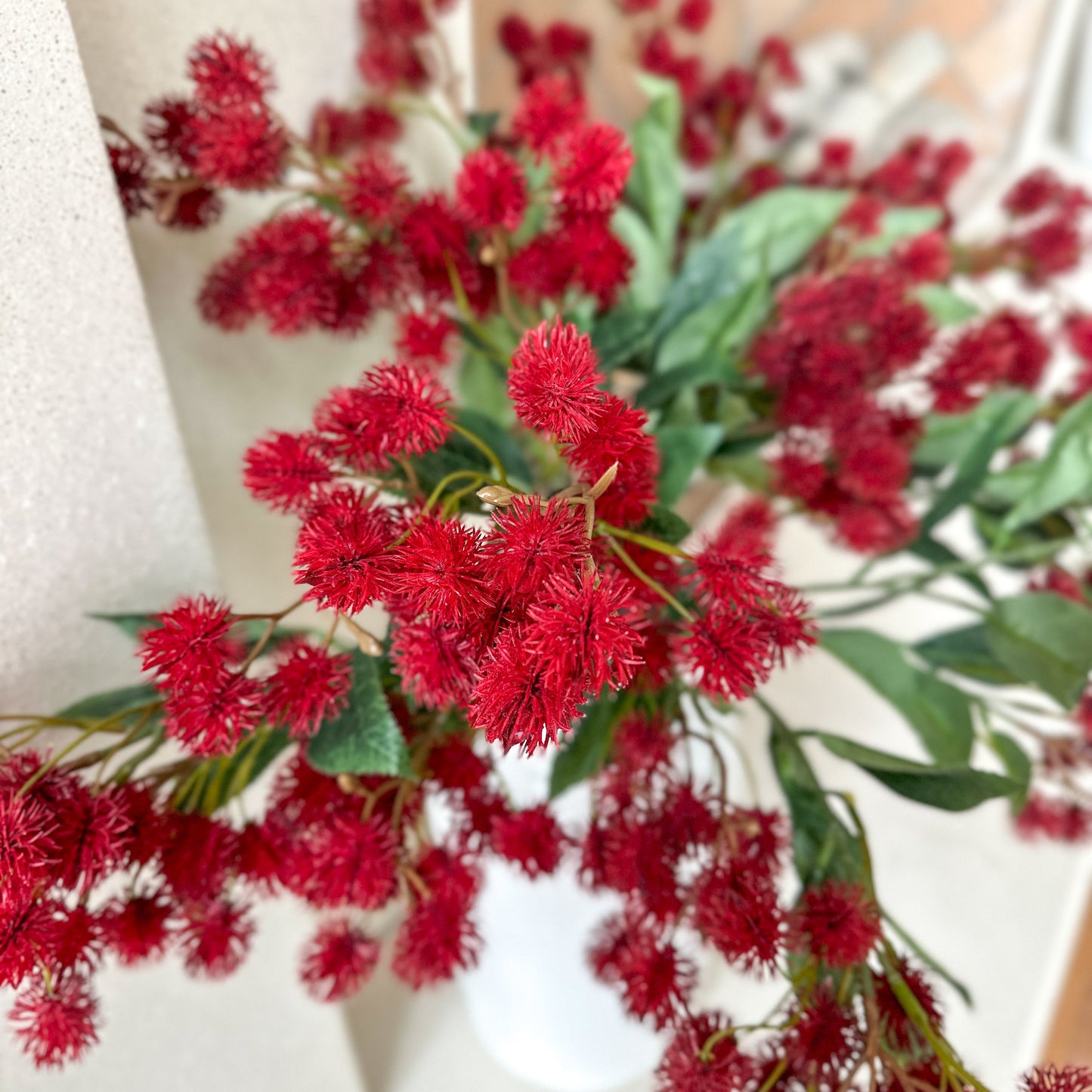 30 INCH RED Thistle Spray