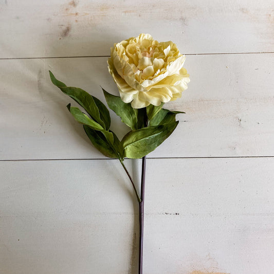 32" Yellow Peony