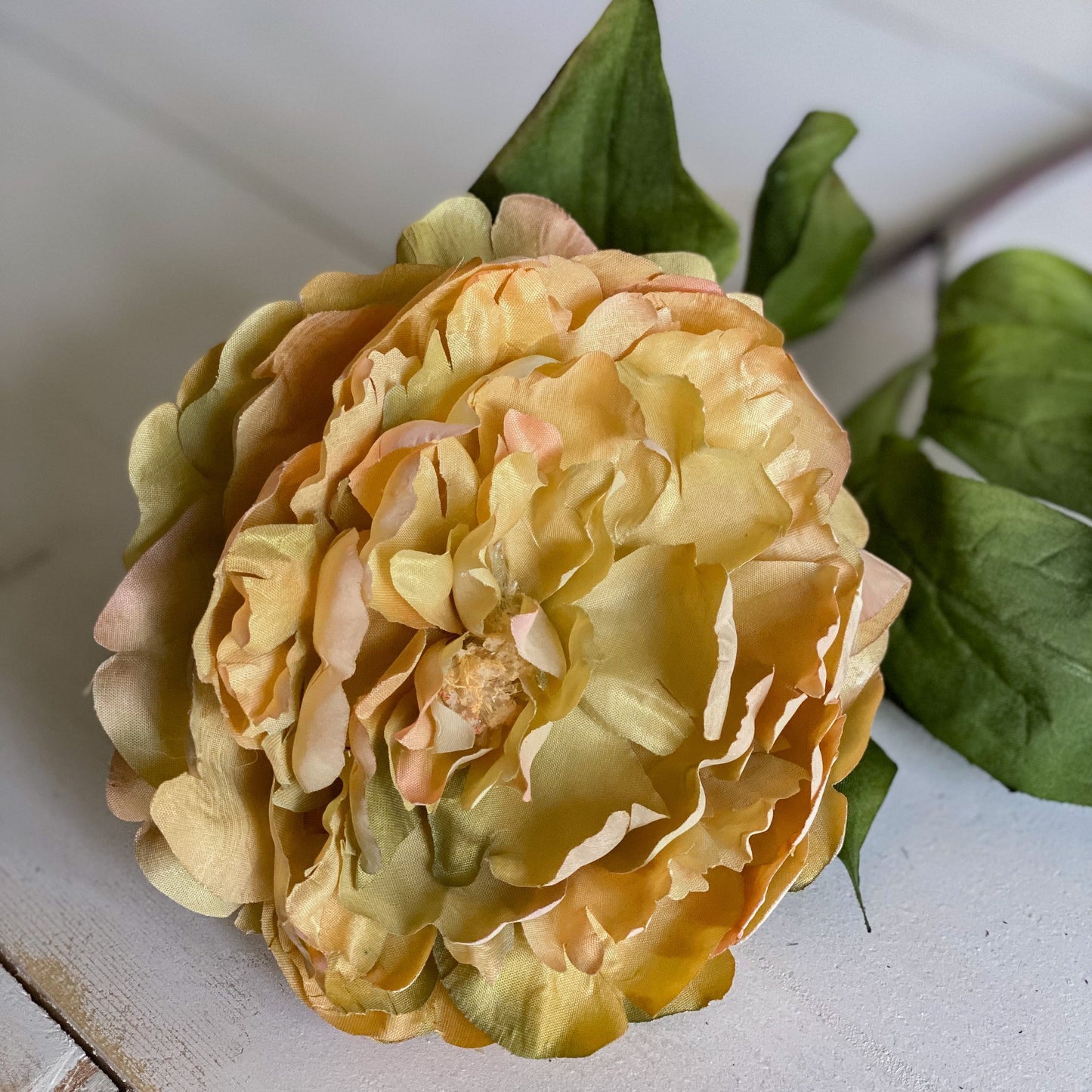 32" Dark Yellow Peony