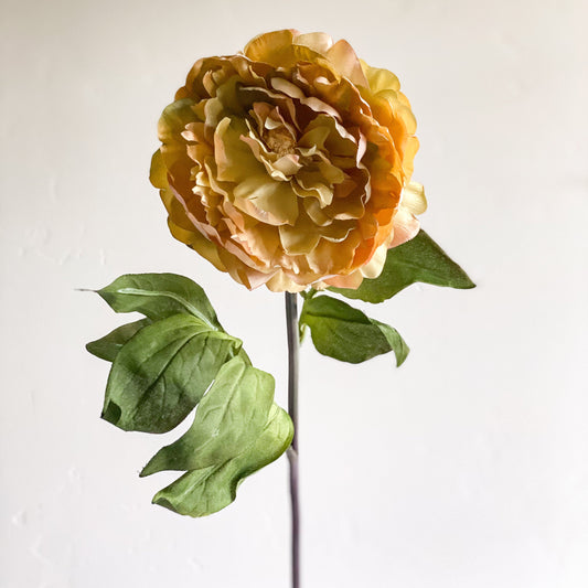 32" Dark Yellow Peony